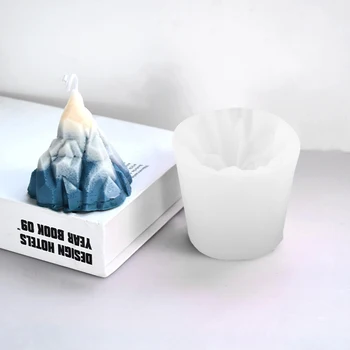 3D форма для свечи с горным пиком Ароматическая свеча Форма для мыла ручной работы Принадлежности для изготовления гипсовых свечей своими руками Свеча для украшения дома
