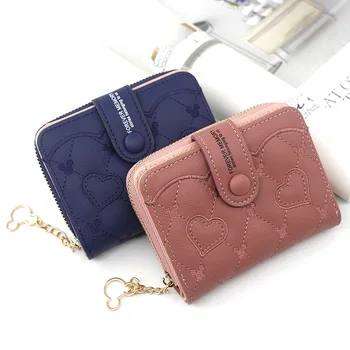 Персонализированный женский короткий кошелек на молнии с пряжкой, сумочка-портмоне