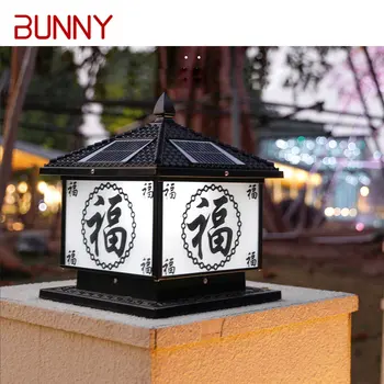 Уличная солнечная лампа BUNNY LED Creative Chinese Pillar Lighting Водонепроницаемый IP65 для дома Виллы Двора крыльца