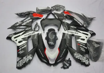 Новый комплект обтекателя мотоцикла из АБС-пластика, пригодный для Kawasaki Ninja ZX6R 636 ZX-6R 2007 2008 Комплект кузова Черный Матовый белый