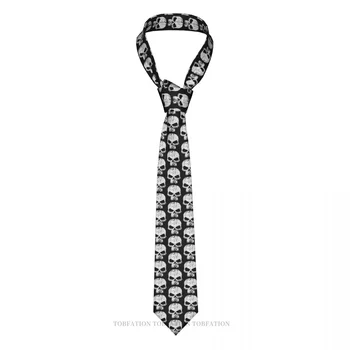 Шапочки со старым черепом и треской, классический мужской галстук из полиэстера шириной 8 см, аксессуар для косплея