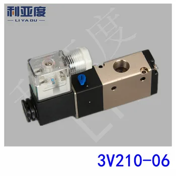 3V210-06 G1/8 Пневматические компоненты Электромагнитный клапан с двумя тройниками DC12V DC24V AC110V AC220V