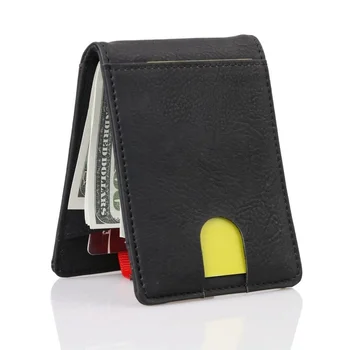 RFID-блокировка, Визитница, чехол, Кожаный зажим для денег, карман для sim-карты, кошелек для карт