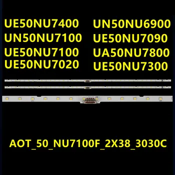 Новые 2 шт. Светодиодные ленты для UE50NU7400 UN50NU7100 UE50NU7100 UE50NU7020 50NU7400 UN50NU6900 UE50NU7090 UA50NU7800 UE50NU7300 V8N1-50