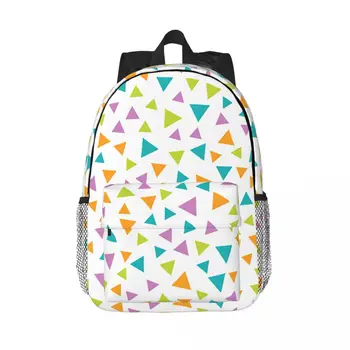 Рюкзак для ноутбука с геометрическим треугольным рисунком, мужская и женская базовая сумка для школы, сумка для студентов колледжа