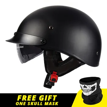 Мотоциклетный шлем Унисекс на половину лица, Винтажный Ретро Немецкий скутер, мужской шлем, защитное снаряжение для головы, Мотоциклетный шлем, авария