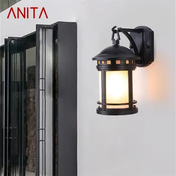· ANITA Открытый Ретро Настенный Светильник Классические Бра Свет Водонепроницаемый IP65 LED Для Дома Крыльцо Вилла