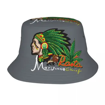 Шляпы-Ведерки Ganja Weed Chief для Мужчин И Женщин Для Путешествий в Стиле Регги Happy Weed Sun Hat Fisherman Caps Головные Уборы