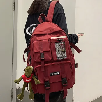 Женский нейлоновый рюкзак для мальчиков, сетчатая сумка для студенток, школьная сумка для колледжа, Мужской рюкзак для девочек, Модные сумки для книг, леди
