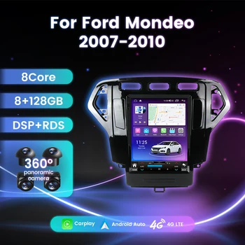 8 + 128 Г для Ford Mondeo Mk4 Galaxy A/C 2007-2010 Tesla Тип Мультимедиа Стерео Автомобильный DVD-плеер Навигация GPS Беспроводной Carplay BT