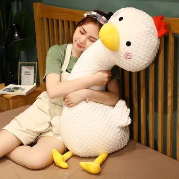 милая плюшевая курица, плюшевая подушка, набитая мягким мультяшным животным, игрушка-цыпленок, подушка для сна, кукла для успокоения сна малышей