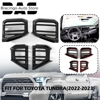Bracingo Для Toyota Tundra 2022-23 QPA100830 4 Шт ABS Карбоновое Волокно Автомобиля Передний Ряд Боковой Воздуховыпуск Декоративная Наклейка Интерьер