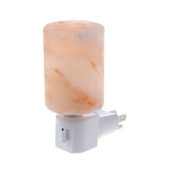 Вращающийся цилиндр мощностью 15 Вт Гималайская соляная лампа Очиститель воздуха Crystal Salt Rock Bedsid 40JA