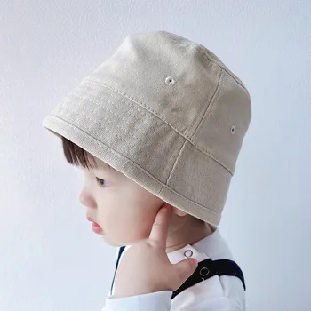 Весенне-летняя Детская панама, однотонная детская Рыбацкая кепка, уличные панамы для мальчиков и девочек, Солнцезащитные шляпы