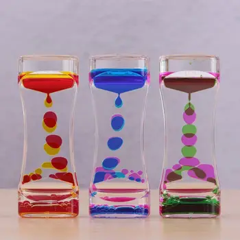Жидкий таймер визуальная сенсорная игрушка для успокоения при аутизме специальное жидкое масло с плавающим визуальным стеклянным таймером Песочные часы нуждаются в движении