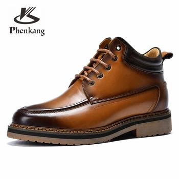 Phenkang Мужские зимние меховые ботинки 