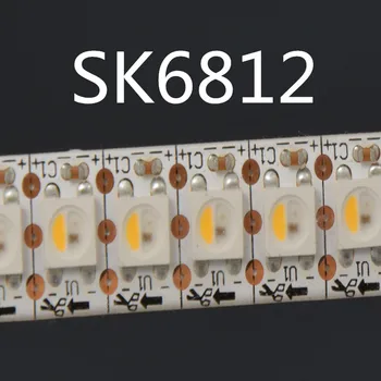 SK6812 (аналог ws2812b) RGBW 4 в 1 1 м/4 м/5 м 30/60/144 светодиода/ пикселей / м; индивидуальная адресуемая светодиодная лента IP30/IP65/IP67 DC5V