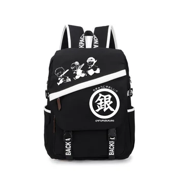 Джинтама Гинтоки Аниме Рюкзак, сумка для путешествий, школьная сумка, модные холщовые сумки для подростков, повседневная сумка для ноутбука