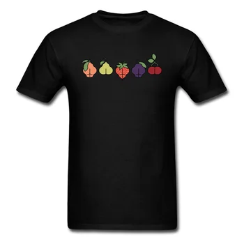 Забавная мужская футболка с рисунком вишни, клубники, персика, винограда, топы с фруктами и героями мультфильмов, футболки с коротким рукавом, подарок на День дурака