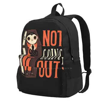 Школьная сумка Not Going Out, рюкзак большой емкости, ноутбук, 15-дюймовый жуткий Вампир Дракула, гроб, ужас, Ретро, винтаж, Хэллоуин