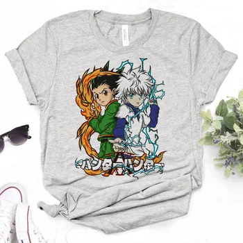 футболки hunter x hunter, женская летняя футболка Y2K, одежда в стиле манга для девочек