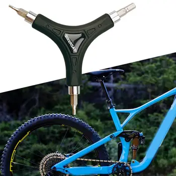 Треугольный ключ, устойчивый к разрывам, для обслуживания велосипеда, 3-полосный шестигранный ключ, инструмент для велосипеда с шестигранной головкой