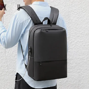 Мужской рюкзак для зарядки через USB Многофункциональные водонепроницаемые Оксфордские деловые сумки Портативный Повседневный мужской рюкзак для ноутбука Школьная сумка