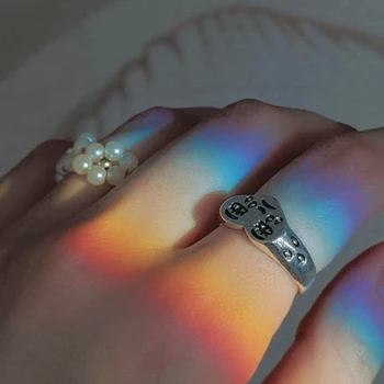 Y2K 2000-е Плачущие кольца для женщин Новые Модные женские кольца с изменяемым размером Женские Винтажные украшения Подарки дружбы