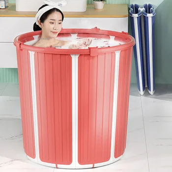 Портативные круглые ванны для квартиры, Артефакт, Бытовая складная бочка для ванны для взрослых, Отдельно Стоящая сауна для всего тела, ведро для спа-ванны