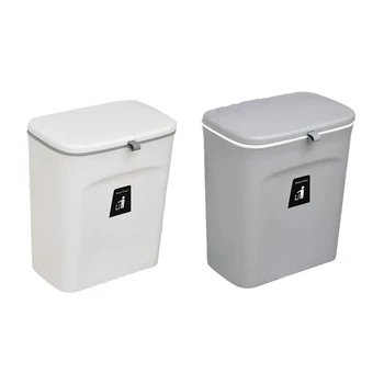 Подвесные маленькие мусорные баки на столешнице или под раковиной, подвесное небольшое мусорное ведро с крышкой для ванной/спальни
