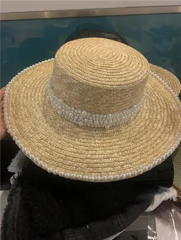 01906-xintao в продаже жемчужные летние соломенные женские фетровые шляпы ручной работы, женская панама, джазовая шляпа