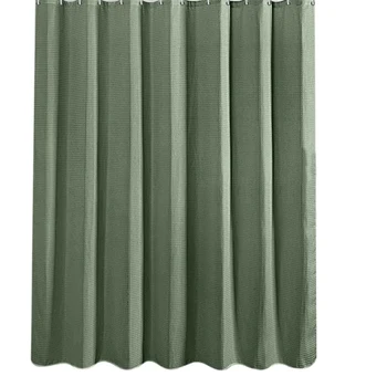 Занавеска для душа с зеленым шалфеем, Занавеска для душа из водоотталкивающей ткани, 12 металлических люверсов, 72x72 дюйма