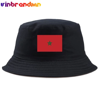 Западное Королевство Марокко Марокканская рыбацкая шляпа Уличная панк шляпа Шляпы с флагом Марокко Уникальная идея подарка Шляпа с солнцезащитным козырьком Шляпы-ведра