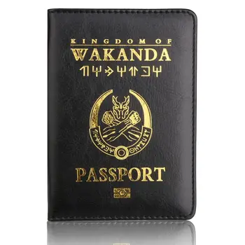 Wakanda Forever Black Panther Обложка для паспорта Мужчины Женщины Путешествия Мягкий кожаный бумажник для паспорта, футляр для удостоверения личности, сумка для банковских карт, держатель для паспорта