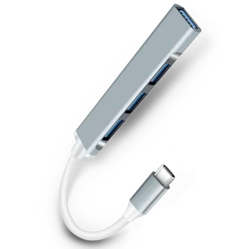 4-портовый мультиразветвитель Type C HUB 3.0 USB 3.1 Адаптер OTG для Xiaomi Lenovo Macbook 13 15 Air Pro PC Компьютерные аксессуары