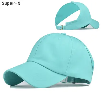 Новая летняя женская кепка с коротким верхом для гольфа, теннисные шляпы для женщин, солнцезащитная шляпа, однотонная бейсболка с высоким хвостом, женская кепка