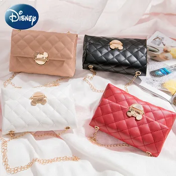 Новая цепочка Disney Mickey Элегантные сумки-слинг для подмышек Женские сумки через плечо из искусственной кожи Простые сумки-мессенджеры через плечо для женщин