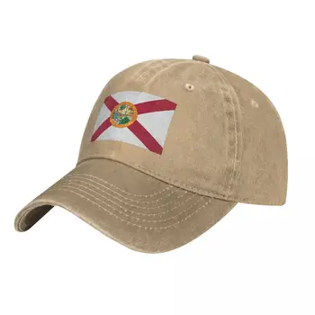 Кепка с государственным флагом Флориды, Ковбойская шляпа, кепка, мужская бейсболка, модная пляжная шляпа, мужская женская
