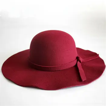 Шерстяная фетровая кепка с широкими полями, Летняя Пляжная женская шляпа для путешествий, гибкая Пляжная шляпа от солнца, Винтажная складная Черно-красная Верблюжья шапка