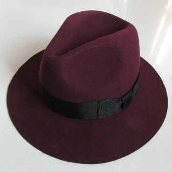 мужской и женский цилиндр из 100% шерсти, модная шляпа с широкими полями, трендовая фетровая шляпа, шляпа для бассейна, 7,5 см