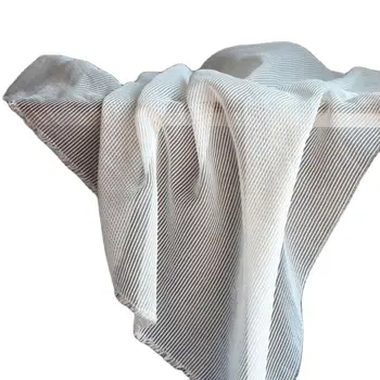 Изысканная тюлевая ткань в белую полоску, высококачественная белая ткань для свадебного платья в полоску S0965L