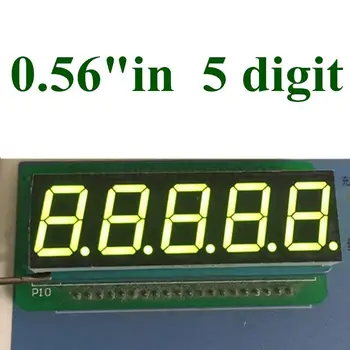 10ШТ 5-битный цифровой ламповый светодиодный дисплей 7-сегментный зеленый 0,56-дюймовый дисплей с общим катодом 0,56 