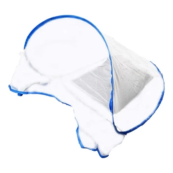 Белый антимоскитный чехол, складывающаяся москитная сетка для кровати, бесплатная установка-среднего размера