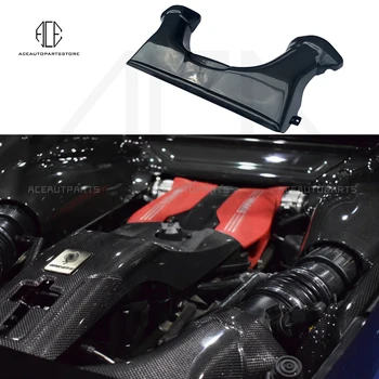 Автомобильная Сухая крышка Воздухозаборника из углеродного волокна для Ferrari 488 GTB Spider Сильфон впуска двигателя в стиле Капристо