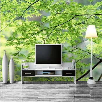 beibehang 3d краткое зеленое дерево фрески Европа ТВ фон обои гостиная спальня papel de parede infantil фотообои
