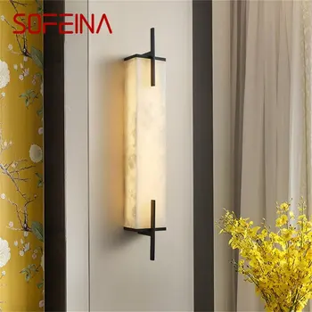 SOFEINA, латунные бра для помещений, настенные светильники, Современная спальня, Роскошная мраморная светодиодная лампа, Дизайн Балкона для домашнего коридора