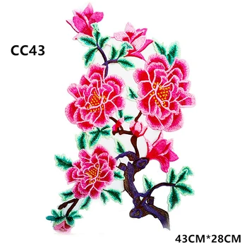 Цветной кружевной цветок, кружевная аппликация с цветочной вышивкой, нашивка на Смокинг cheongsam, аксессуары для одежды CC43