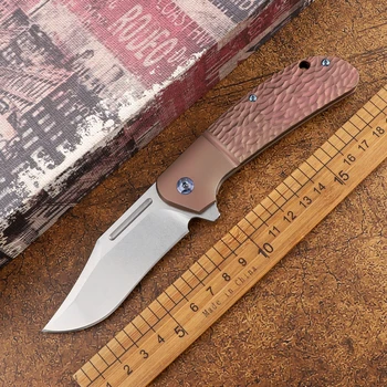 Открытый тактический охотничий карманный стальной клинок M390, ручка из титанового сплава, набор складных ножей для кемпинга, инструмент EDC для самообороны, коллекция складных ножей