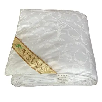 Высококачественное ультра Мягкое Стеганое одеяло из 100% длинного шелка Шелковицы Тутового цвета с наполнителем, Стеганое одеяло с чехлом из чистого хлопка