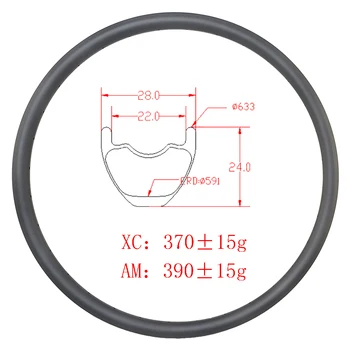 29er 28x24mm XC AM бескамерные карбоновые диски без крючков шириной 28 мм и глубиной 24 мм с дисковым тормозом 24H 28H 32H UD 3k Матовые глянцевые колеса с гравийным ободом